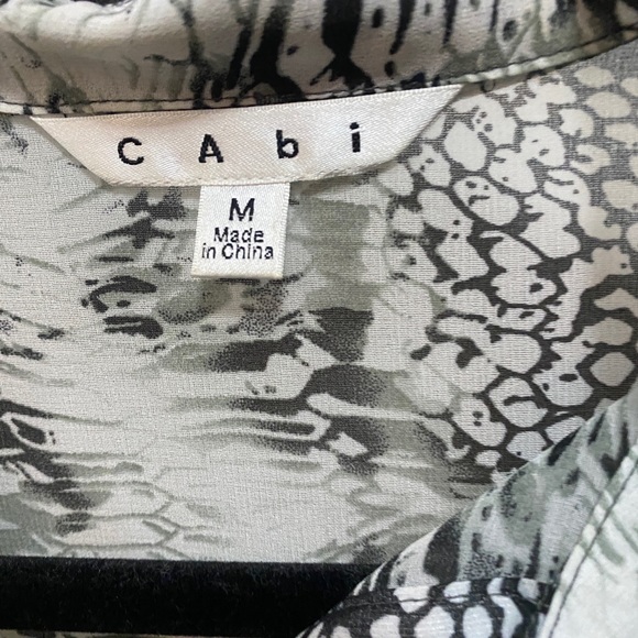 CAbi sheer blouse in snakeskin print- size M - Picture 2 of 6